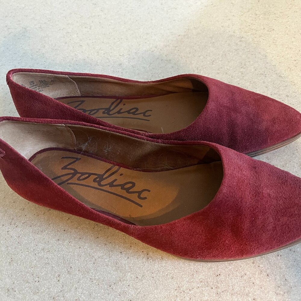 Burgundy Zodiac Flats